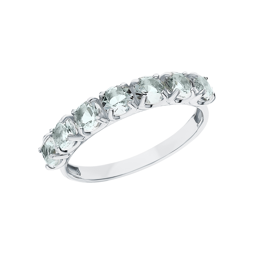 Серебряное кольцо с празиолитом в Самаре