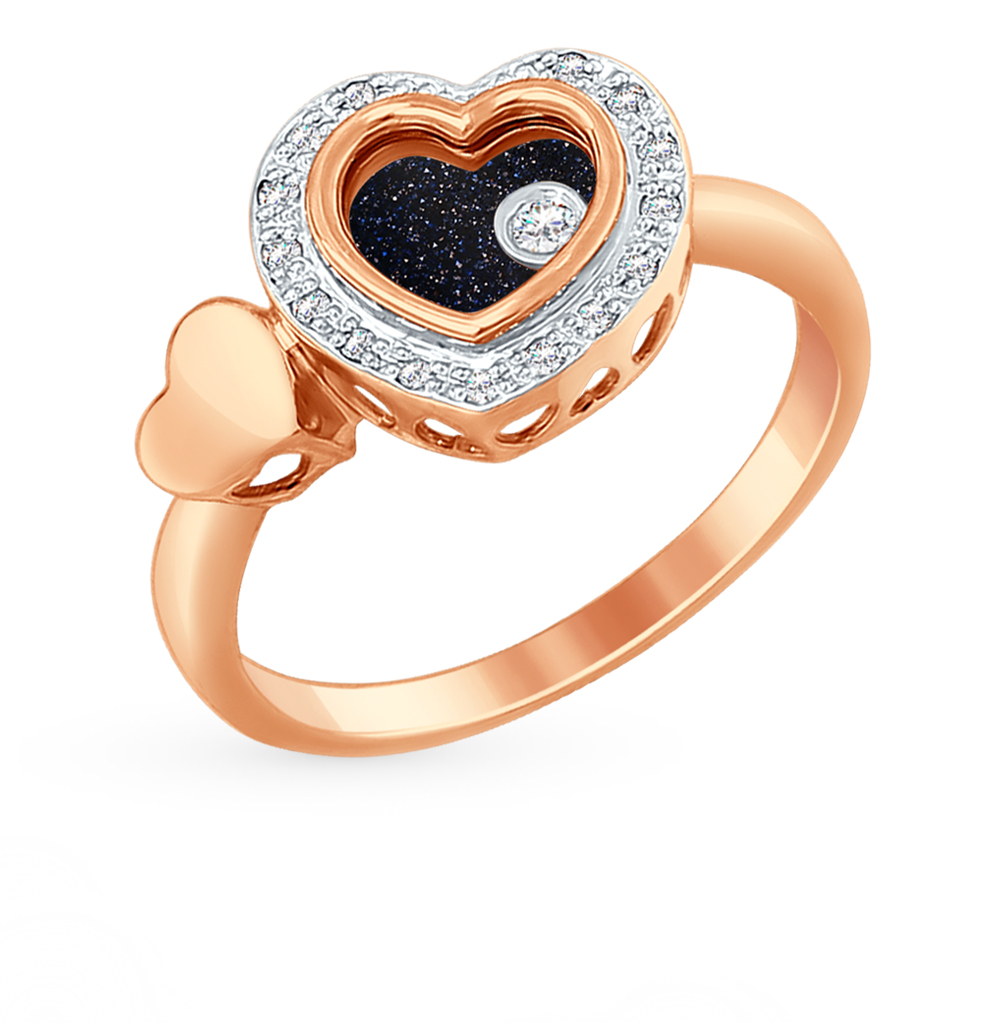 Золотое кольцо 21 бриллиант Соколов