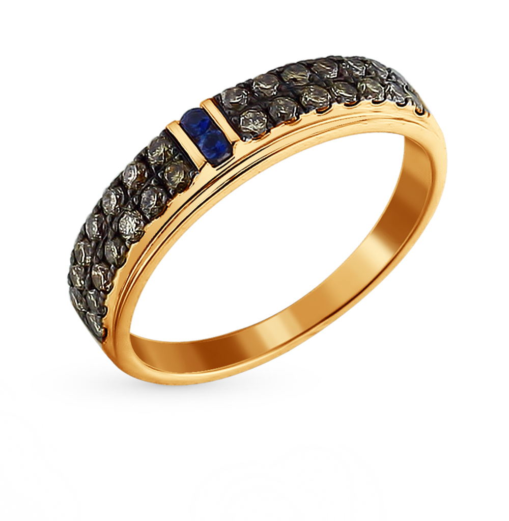 Фото «Золотое кольцо с бриллиантами SOKOLOV 2010909»
