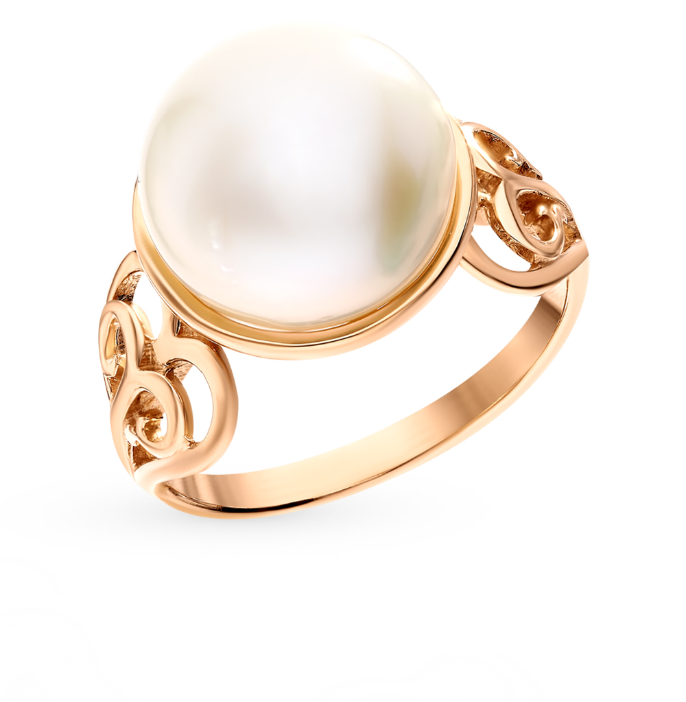 Санлайт кольцо с жемчугом из золота