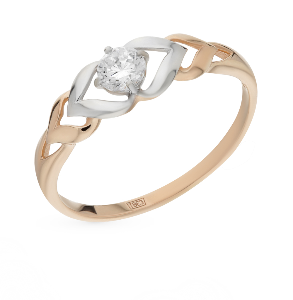 Золотое кольцо с фианитами SOKOLOV 017225* в Самаре