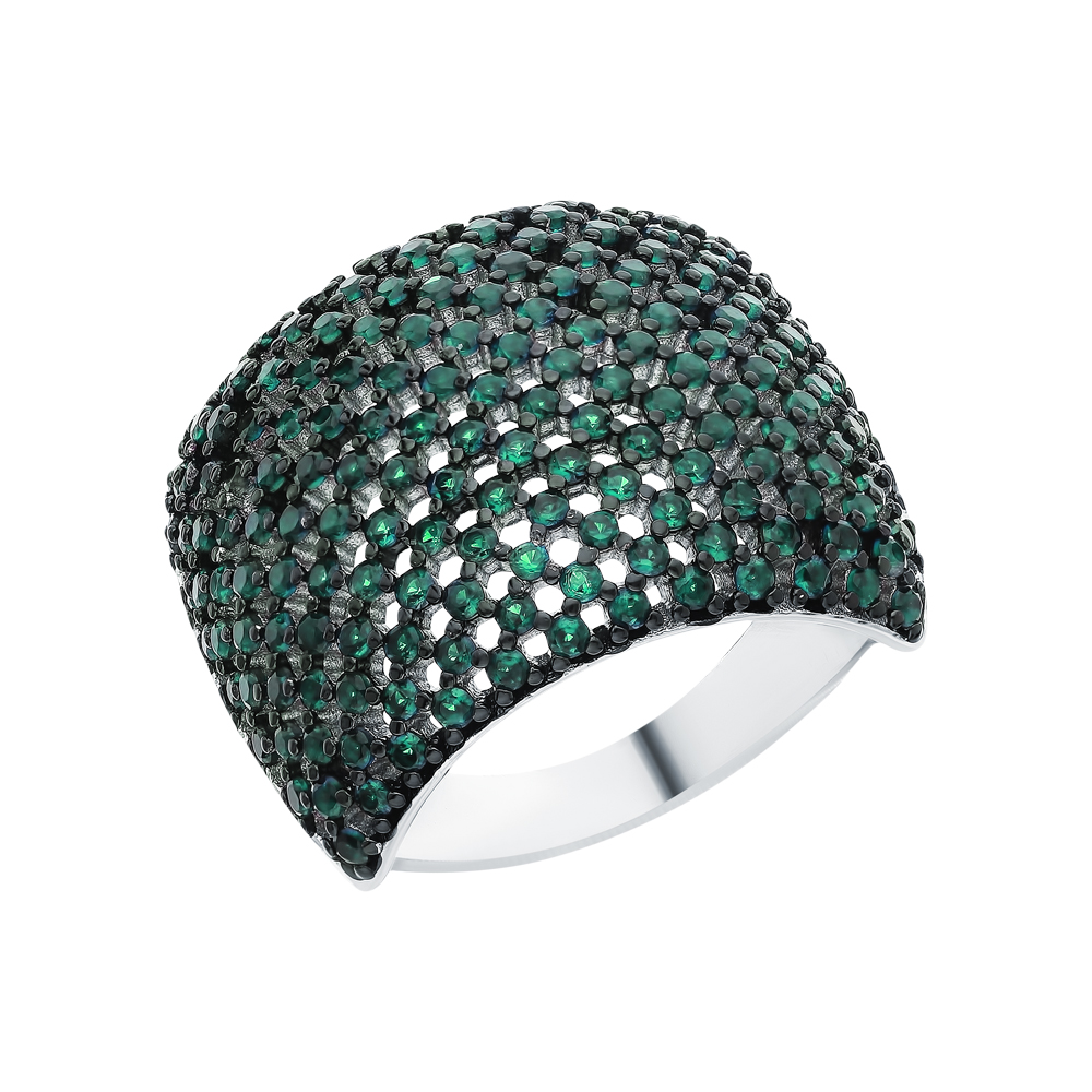 Серебряное кольцо с ювелирными кристаллами в Екатеринбурге