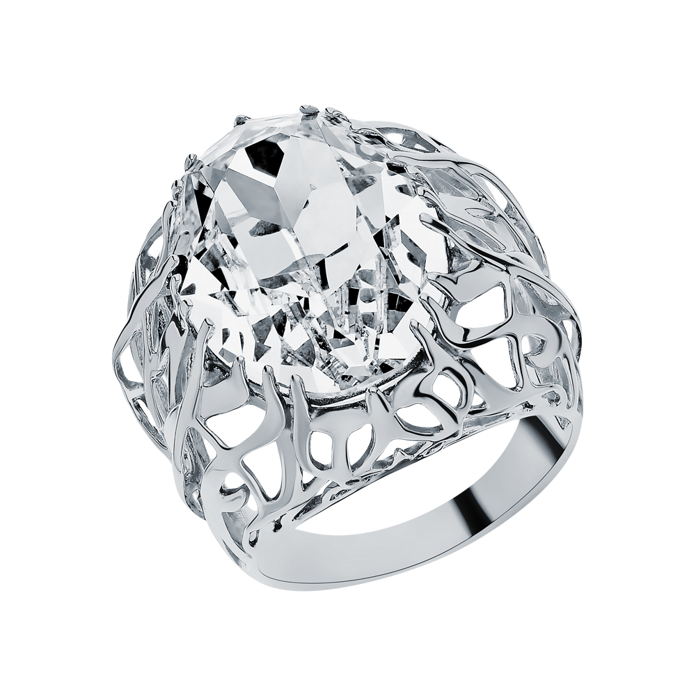 Серебряное кольцо с кристаллами  Swarovski в Новосибирске