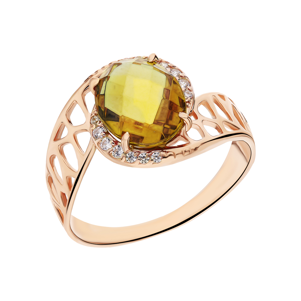 Золотое кольцо с султанитами в Ростовe-на-Дону