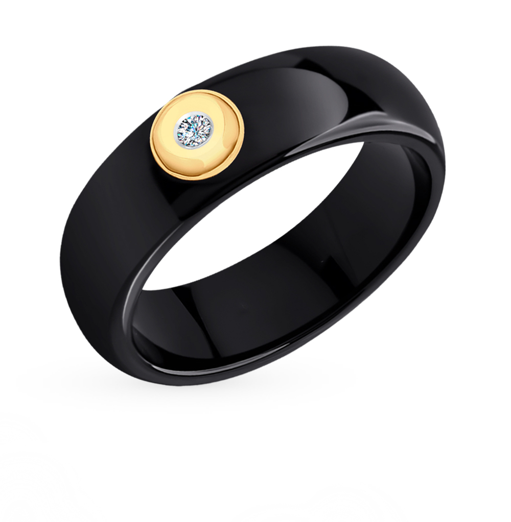 Фото «Золотое кольцо с бриллиантами SOKOLOV 6015033»