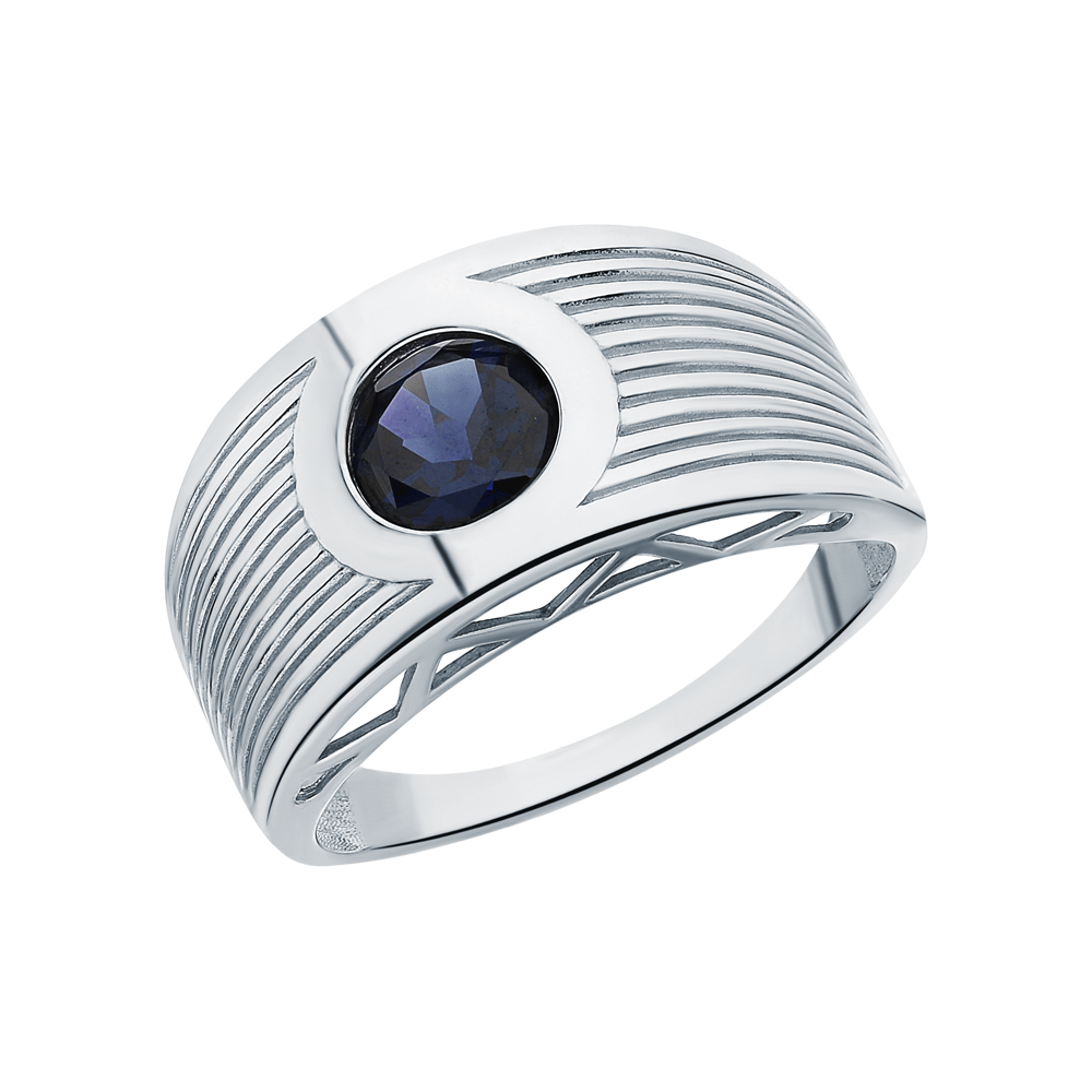 Серебряное кольцо с сапфирами в Самаре