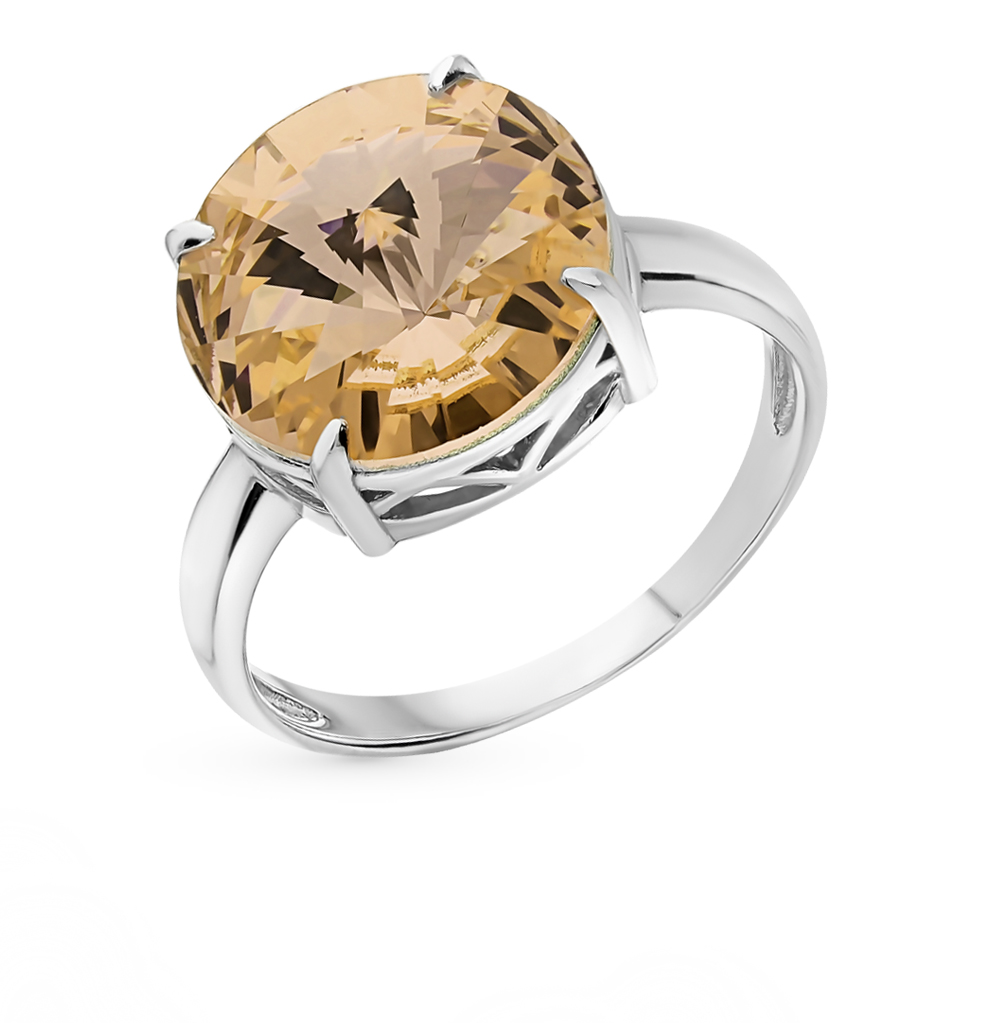 Фото «Серебряное кольцо с кристаллами и кристаллами  Swarovski»