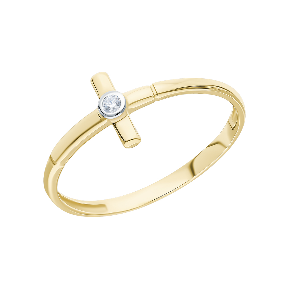 Фото «Золотое кольцо с кубическим цирконием»