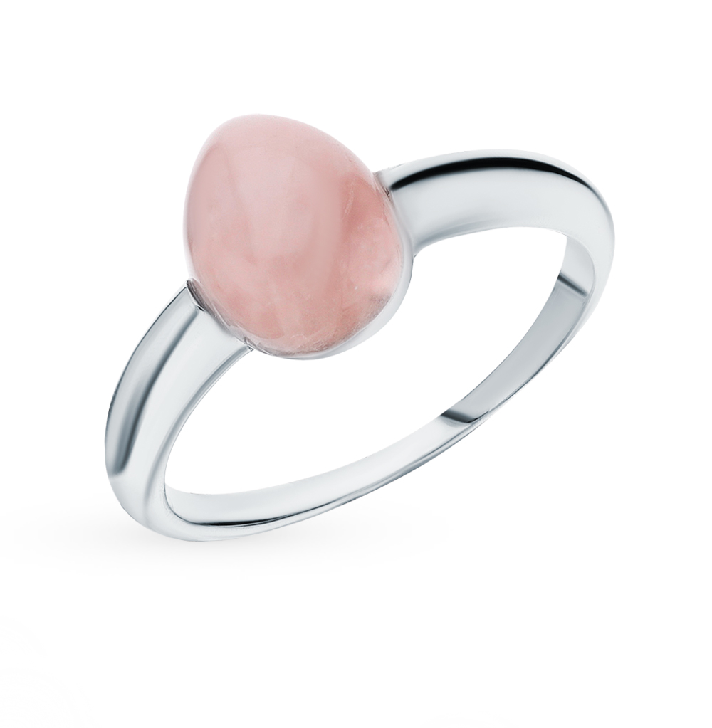 Серебряное кольцо с кварцами розовыми в Екатеринбурге