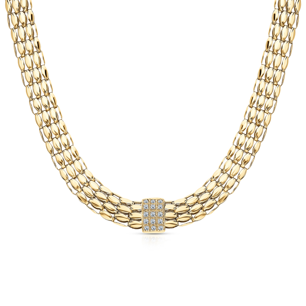 Золотое шейное украшение с бриллиантами в Самаре