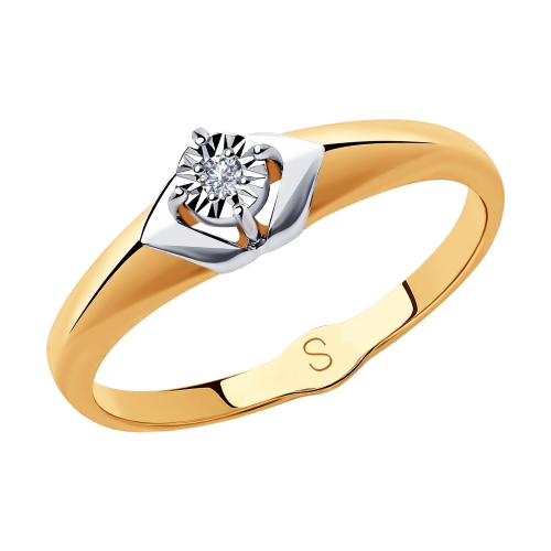 Золотое кольцо с бриллиантами SOKOLOV 1011844 в Самаре