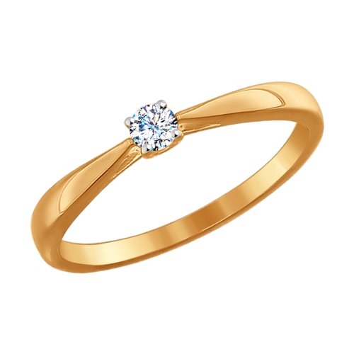 Золотое кольцо с фианитами SOKOLOV 81010241* в Новосибирске