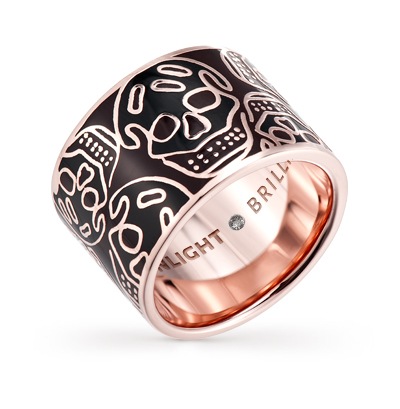Фото «Серебряное кольцо с эмалью и бриллиантами»