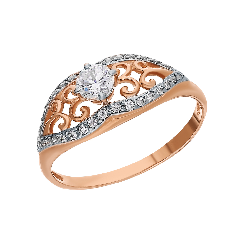 Золотое кольцо с фианитами swarovski в Самаре