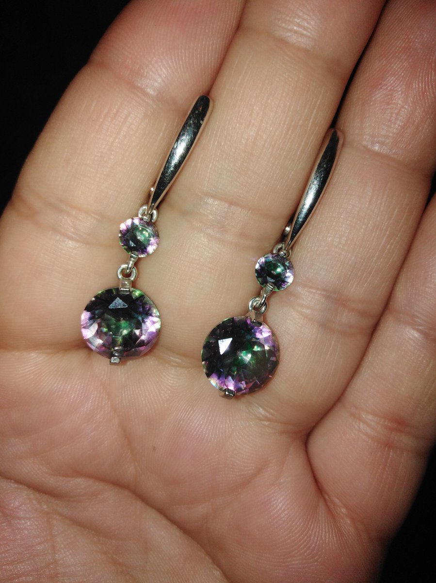 Серебряные серьги с цирконием и кубическими циркониями 23С0086Д_020 ...