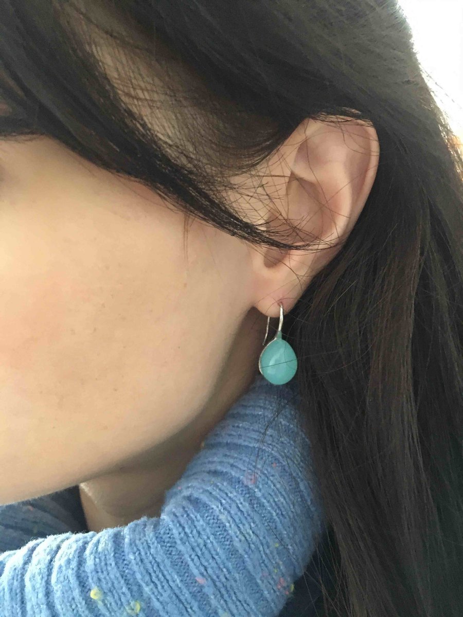 Серебряные серьги с алпанитом SUNLIGHT: белое серебро 925 пробы ...