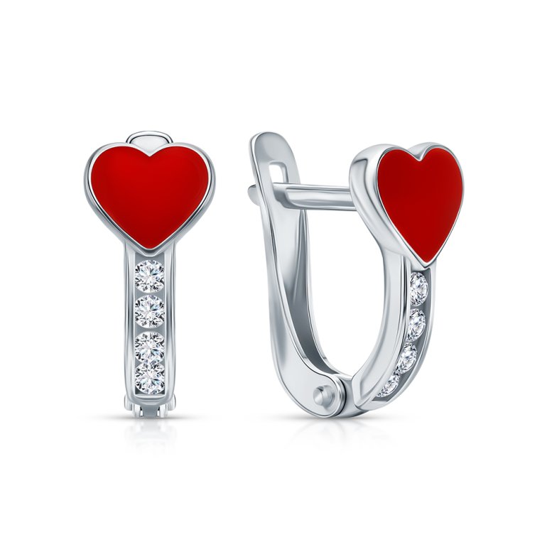 Серебряные серьги с фианитами