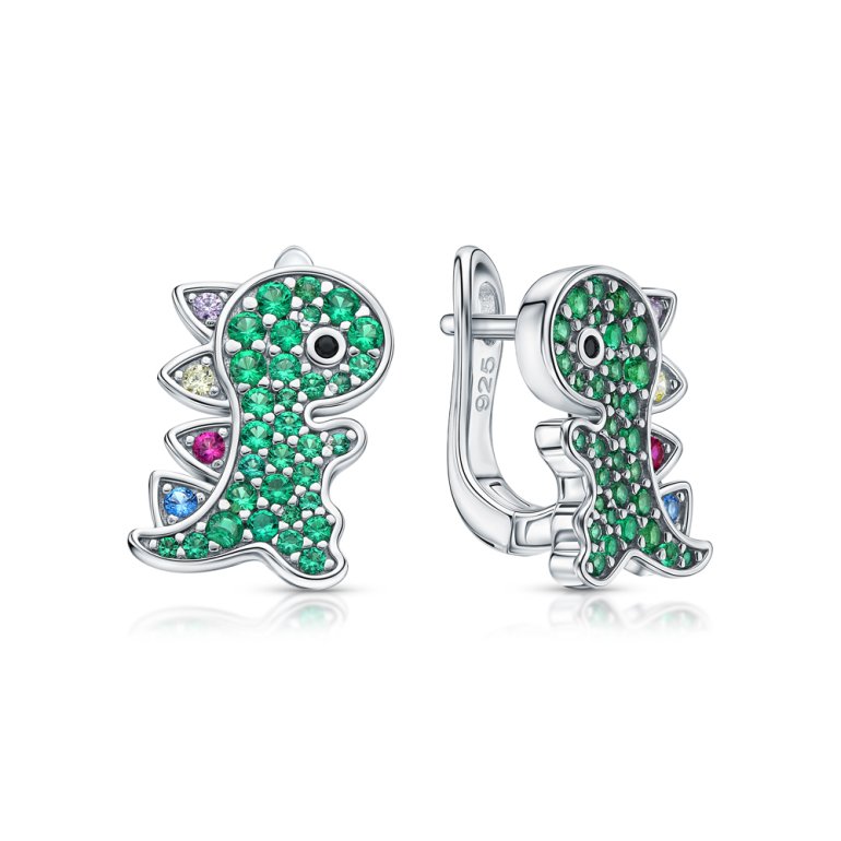 Серебряные серьги с фианитами